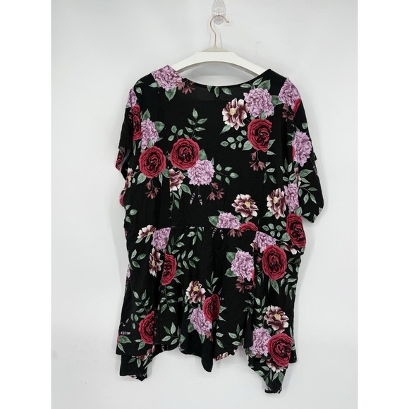 TORRID Womens Floral V Neck Blouse Size 4‎ Boho Romantic Softgirl Feminine - Picture 4 of 6